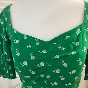 NWT green JCrew midi dress